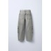 Джинсы карго с карманами ZARA Серый, 13-14 лет (164 см)