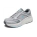 Skechers Cushioning Anti-Slip And Wear-Resistant Low-Top Casual Running Shoes Women's Gray Blue Gray Blue, 38