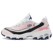 Skechers D'LITES 1.0 Anti-Slip And Wear-Resistant Breathable Low-Top Chunky Sneakers Women's Pink White Розовый Белый, 37.5