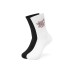 Skechers Mid-Calf Socks Unisex 2 Pack 2 Pack (Black White/02L4), S