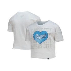Big Girls White Kansas City Royals Flip Sequin Heart Crop Top Белый, Medium