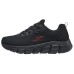 Skechers Cushioned Slip-Resistant Breathable Low-Top Running Shoes Men's Black Черный, 44