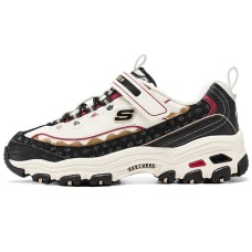 Skechers Anti-Slip Wear-Resistant Low-Top Casual Shoes Black White Teenagers Черно-белый, 28.5