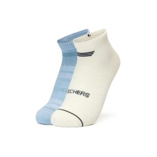 Skechers Kids Socks 2 Pack Kids' 2 pairs (white/sky blue/02VQ), XS