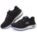 Skechers Cushioning Breathable Coverage Rebound Low-Top Casual Running Shoes Women's Black Purple Черный/лавандовый, 36