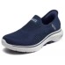 Skechers GO WALK 7 Cushioning Breathable Lightweight Low-Top Casual Shoes Men's Marine Blue Синий, 39.5