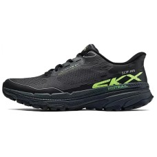Skechers MEN'S GO Anti-Slip Wear-Resistant Breathable Support Low-Top Casual Running Shoes Men's Black Green Черный, 39.5