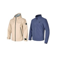 Skechers Water-Resistant Windproof Wear-Resistant Warm Water-Repellent Windbreaker Jacket Men's Smoke Gray Smoke Gray, L