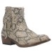 Dingo Clementine Snake Print Round Toe Studded Booties Womens Beige Casual Boots 8.5