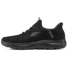 Skechers Slip Ins Anti-Slip And Wear-Resistant Lightweight Support Low-Top Casual Shoes Men's Black Черный, 39.5