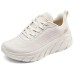Skechers Cushioning, Wear Resistant Low Top Casual Shoes Women's White Бежевый, 38