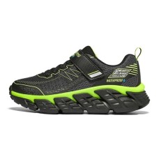 Skechers Tech Grip Cushioning, Slip Resistant, And Abrasion Resistant Low Top Kids' Running Shoes Black Green Teenagers 33.5