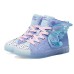 Skechers Twinkle Toes Cushioning Wear Resistant High Top Kids Lifestyle Shoes Light Blue Multicolor Teenagers Light Blue/Multicolor, 30