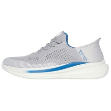 Skechers Slip Ins Abrasion Resistant Breathable Low Top Casual Shoes Men's Light Gray Серый, 41