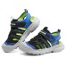 Skechers Wear-Resistant Breathable Slip-Resistant Children's Sandals Black/blue/lemon Yellow Teenagers 28.5