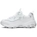 Skechers D'Lites 1.0 Low Dad Shoes Gs White Women's 39.5