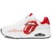 Skechers Uno ROLLING STONES Cushioning Wear-Resistant Low-Top Casual Shoes Women's White Red white red, 36