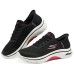 Skechers WOMEN'S GO WALK Breathable Coverage Low-Top Casual Shoes Women's Black Red Black/Peach Pink, 36.5