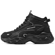 Skechers DLITES Anti-Slip Wear-Resistant Mid-Top Casual Shoes Women's Black Черный, 37.5