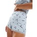 ASOS DESIGN mix & match super soft star print pyjama short in blue with lace trim Звездный Принт, US 12
