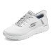 Skechers Go Walk Fle Hands Free Slip Ins Shock Absorbers Low Top Casual Shoes Men's White Gray White gray, 44