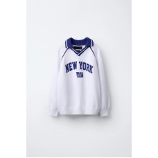 Джемпер с нашивкой new york giants © nfl ZARA Цвет небеленого полотна/Синий, 11-12 лет (152 см)