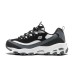 Skechers DLITES Slip Resistant, Abrasion Resistant, Breathable Low Top Running Shoes Women's Black White Gray Black White Gray, 37
