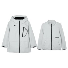Skechers Grade School Windbreaker Jackets Oyster Gray, 140