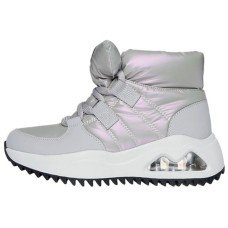 Skechers Uno Peaks Warm And Wear-Resistant Short Snow Boots Women's Silver Gray Silver Gray, 36.5