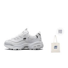 Skechers D'LITES 1.0 Low-Top Chunky Sneakers Women's White Black Черно-белый, 36.5