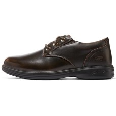 Skechers Wear-Resistant Low-Top Casual Shoes Men's Dark Brown Коричневый, 42