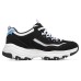 Skechers I-Conik Oreo Cushioning Anti-Slip And Wear-Resistant Low-Top Casual Shoes Women's Black Blue 36.5