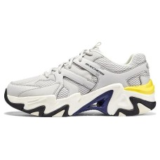 Skechers Stamina V3 Mecha Shoes Third Generation Anti-Slip Wear-Resistant Low-Top Chunky Sneakers Men's White Gray 43