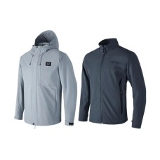 Skechers Casual Sportswear Men's Trade Wind Gray+Dark Gray Trade Wind Gray+Dark Gray, XL, Woven Hooded Jackets & Coats+Woven Jackets & Coats