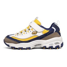 Skechers D'LITES Series Cushioning, Slip Resistant, And Abrasion Resistant Kids Lifestyle Shoes Yellow White Teenagers 32