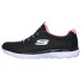 Skechers Summits Cushioned Anti-Slip Wear-Resistant Breathable Lightweight Low-Top Casual Shoes Women's Black Pink 39.5