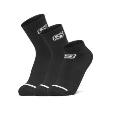 Skechers Mid Calf Socks Women's 3 Pack Carbon Black Carbon Black 3 Pack, Один размер