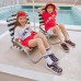 Skechers Slip Resistant, Abrasion Resistant, Breathable Children's Sandals Black Red Teenagers 28.5