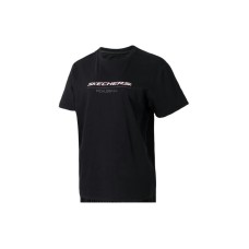 Skechers Drop Shoulder Sleeve T Shirt Women's Carbon Black Carbon Black 0018, L