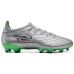 Skechers MEN'S GO BASKETBALL Artificial Ground Non-slip And Sweat-wicking Soccer Shoes Men's Silver Green Silver/Lemon, 42.5