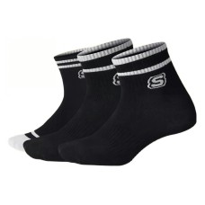 Skechers Ankle Socks Unisex 3 Pack Black 3 Pack (Black), S