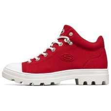 Skechers Jeremy Ville X Skechers Roadies High Top Canvas Shoes Red/White Women's 36