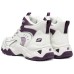 Skechers DLITES Anti-Slip Wear-Resistant Mid-Top Casual Running Shoes Women's White Purple Natural/Purple, 36.5