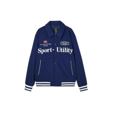 Skechers Colorful Baseball Jacket Men's Ocean Cave Blue Ocean Cave Blue/02V3, 2XL