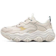 Skechers Old School Running Shoes D'lites 'Beige White' Women's 36