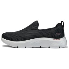 Skechers Slip-Resistant Breathable Lightweight Cushioning Rebound Wear-Resistant Low-Top Casual Shoes Men's Black White Красно-черный, 45.5