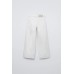 Джинсы wide leg ZARA Белый, 9/10 лет (года) (140 cm)