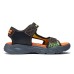 Skechers Anti-Slip Wear-Resistant Children's Sandals Black Orange Kids' Черный, 32