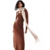 ASOS DESIGN wool mix scarf in beige tassel design Бежевый