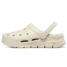 Skechers Arch Fit EVA Slip-Resistant Slide Slippers Women's Ecru 37